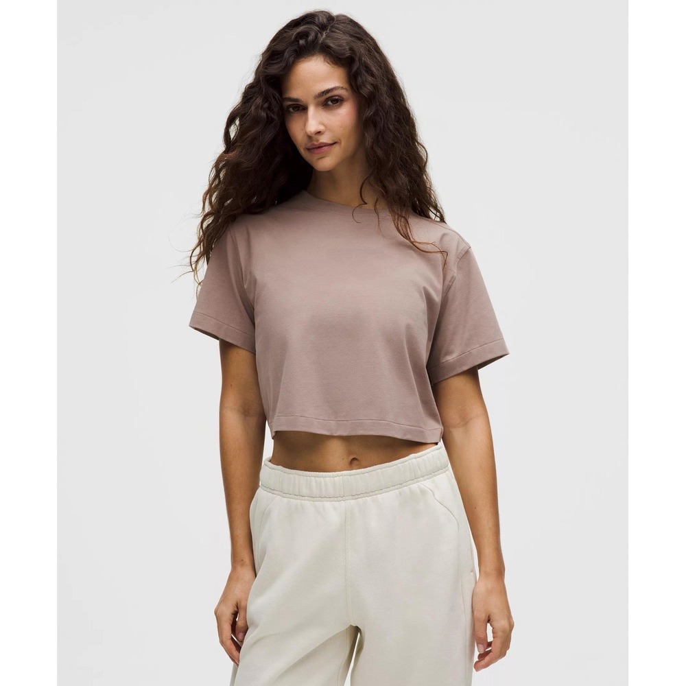 Lululemon All Yours Cropped Tee Shirt Size 12 R-19